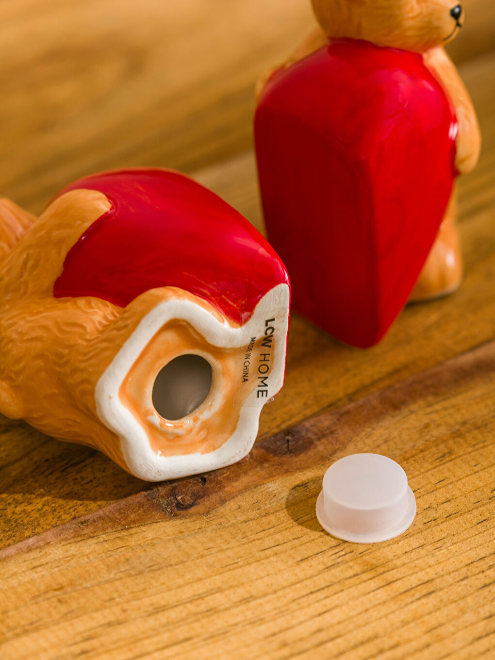 Karışık Kalpli Ayı Figürlü Tuzluk-3