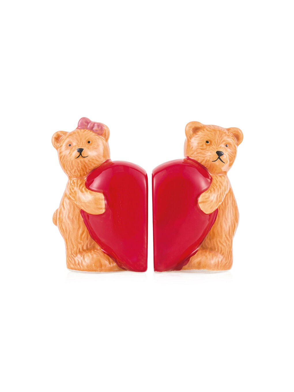 Karışık Kalpli Ayı Figürlü Tuzluk-5