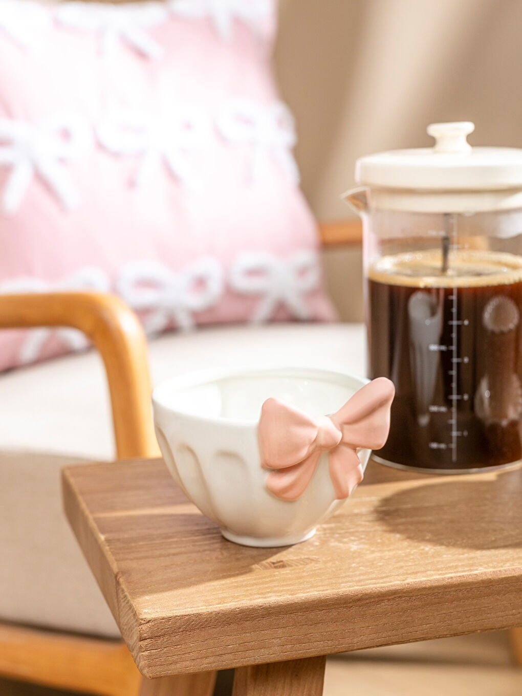 Karışık Fiyonk Baskılı Seramik Kase 11 cm