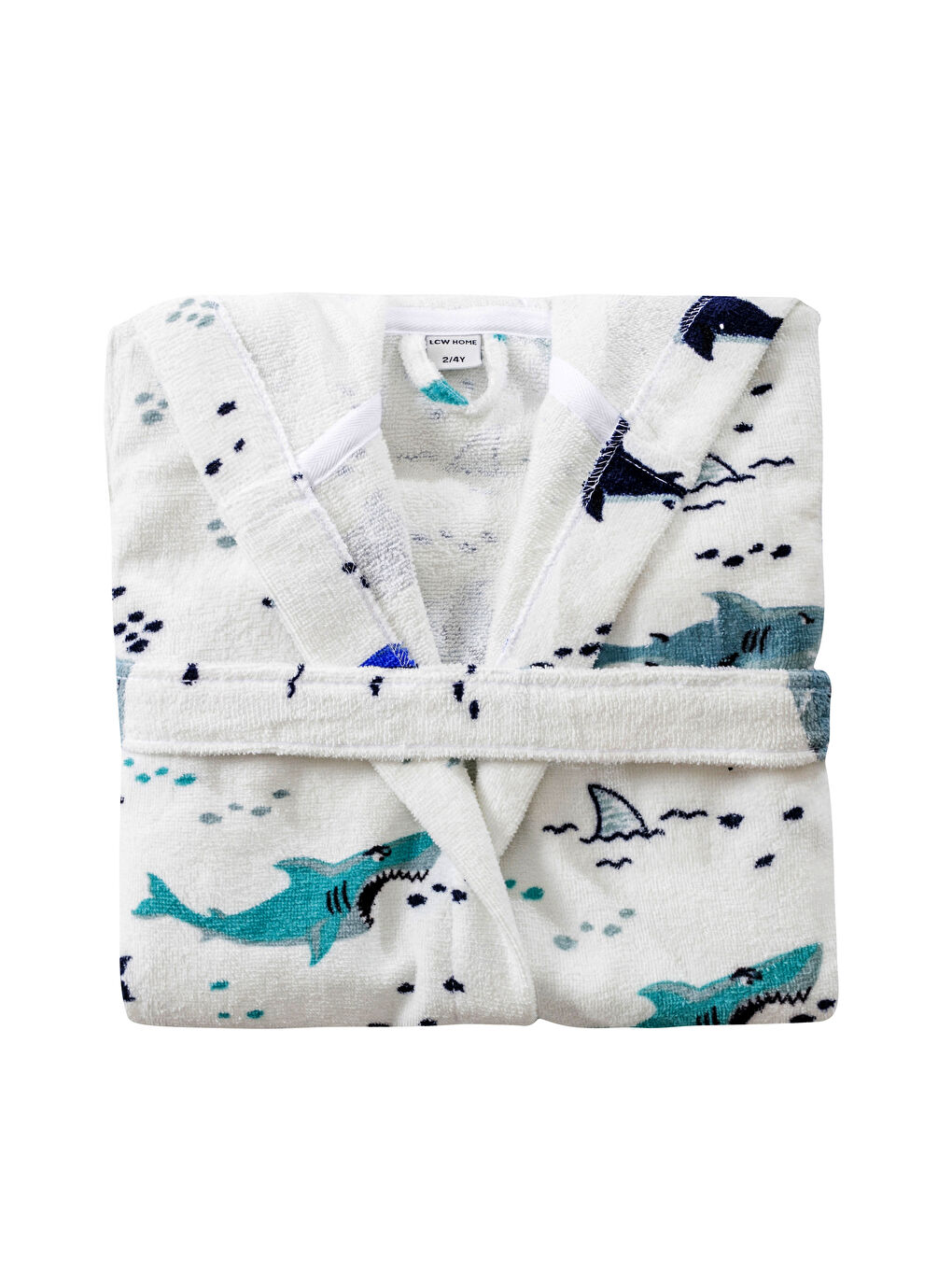 Karışık Baskılı Kapüşonlu Erkek Çocuk Bornoz-8