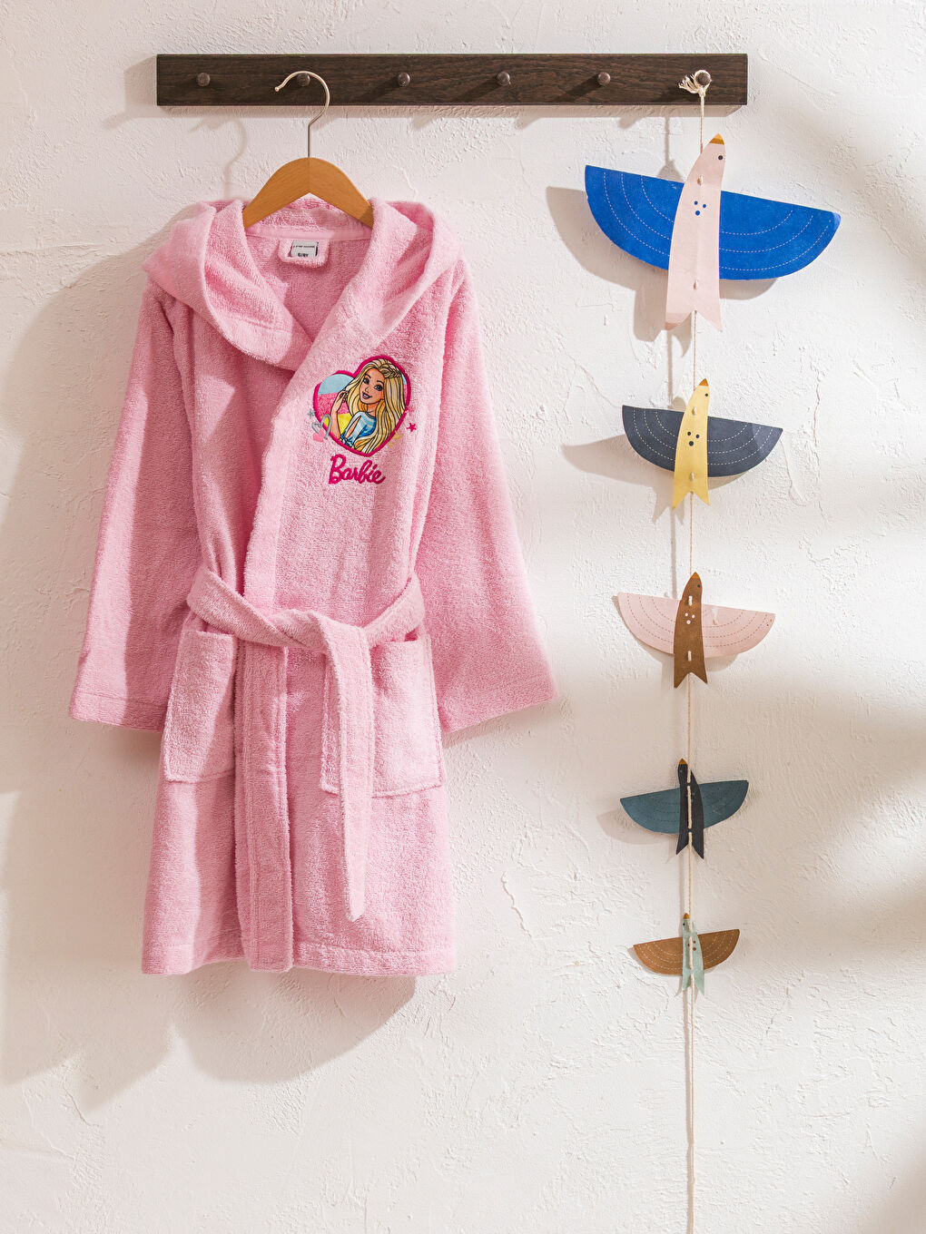 Barbie Embroidered Girls' Bathrobe-1