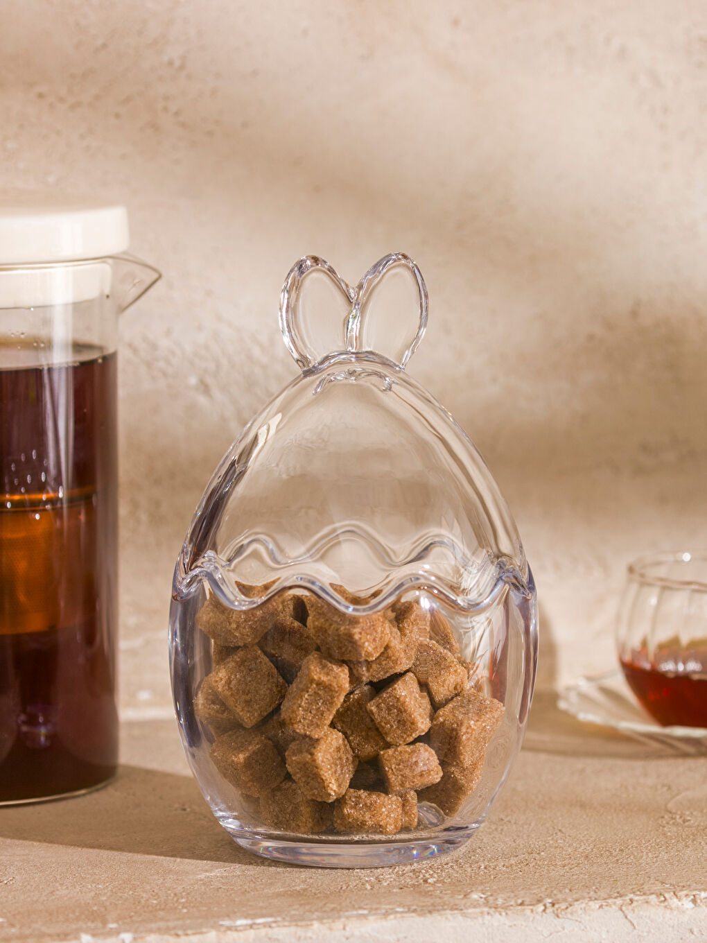 Renksiz Cam Şekerlik 17 cm