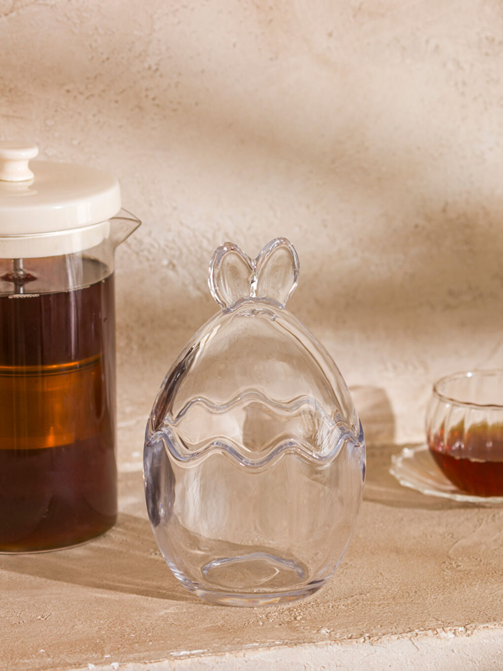 Renksiz Cam Şekerlik 17 cm-1