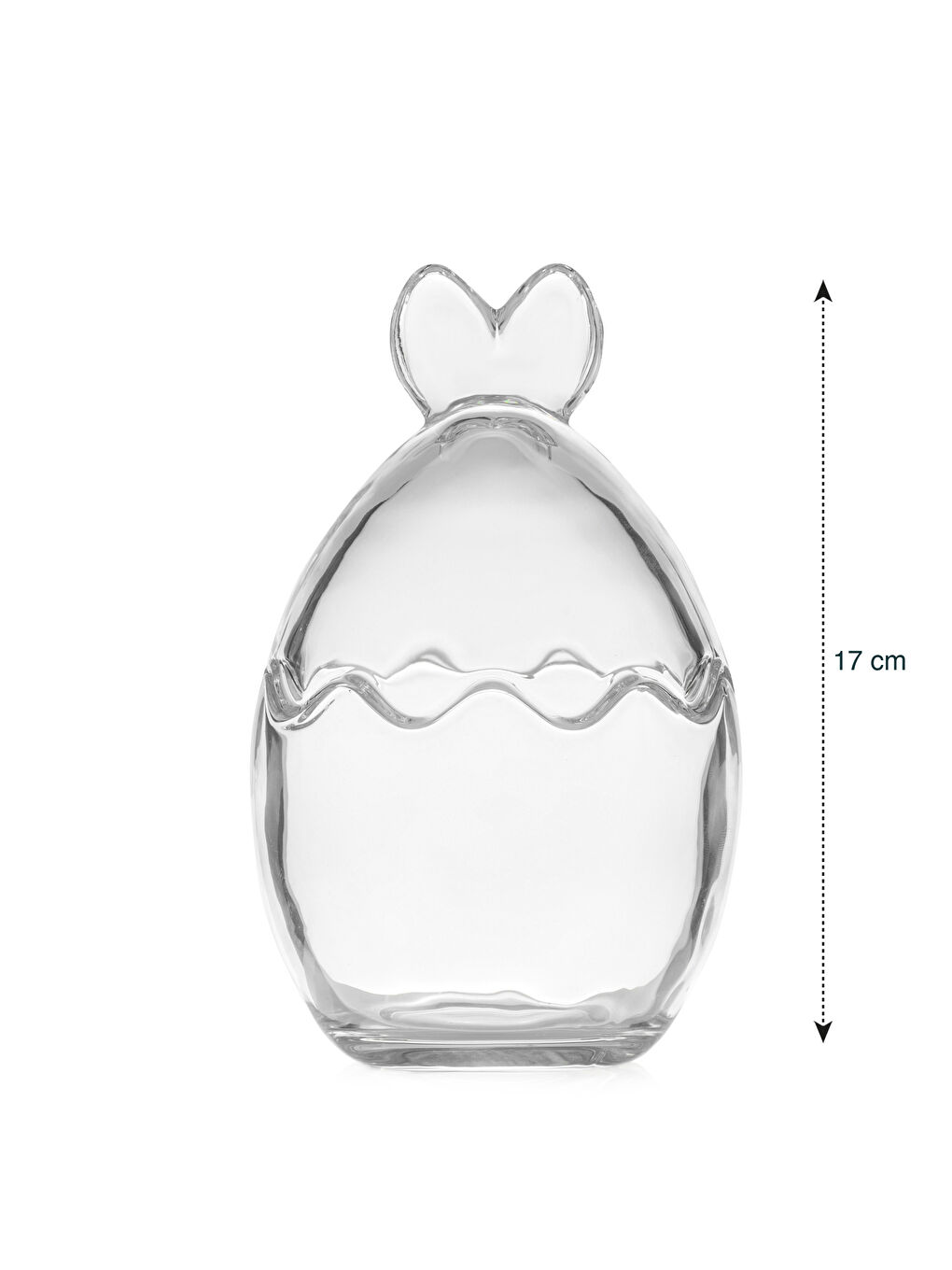 Renksiz Cam Şekerlik 17 cm-4