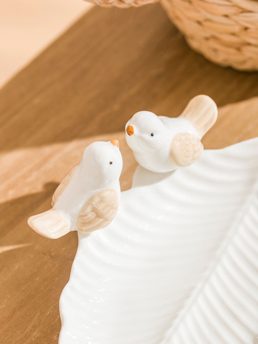 Ekru Seramik Sunum Tabağı 22 cm-2