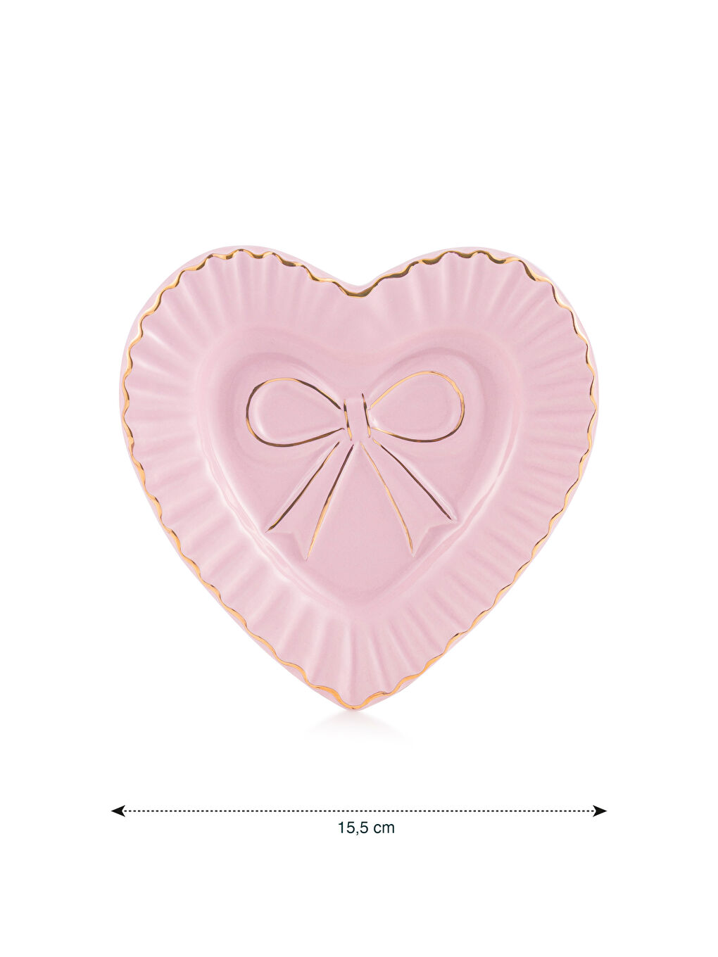 Pembe Fiyonk Baskılı Seramik Tabak 15 cm-4