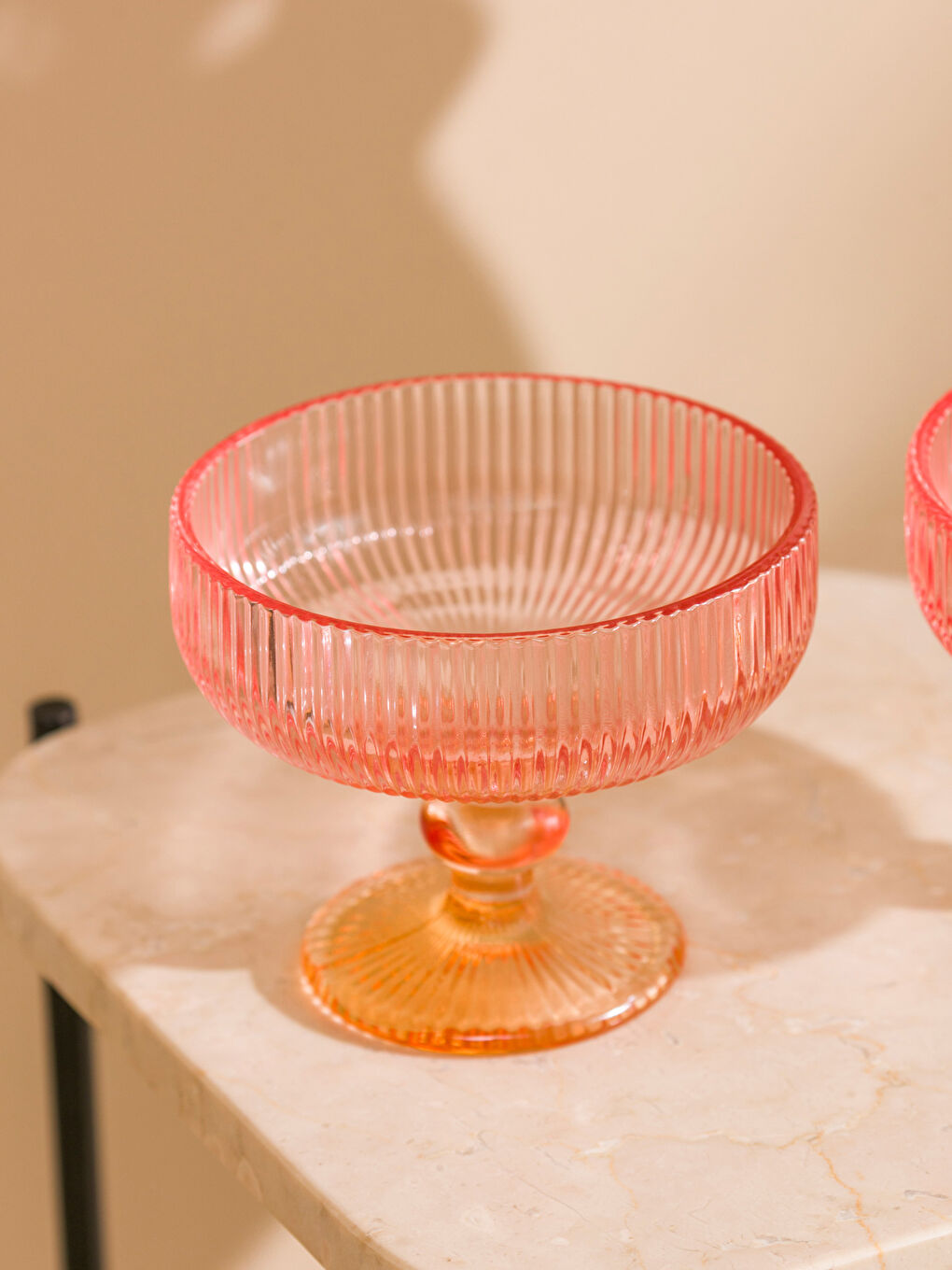 Ayaklı Cam Kase Seti 2'li-1