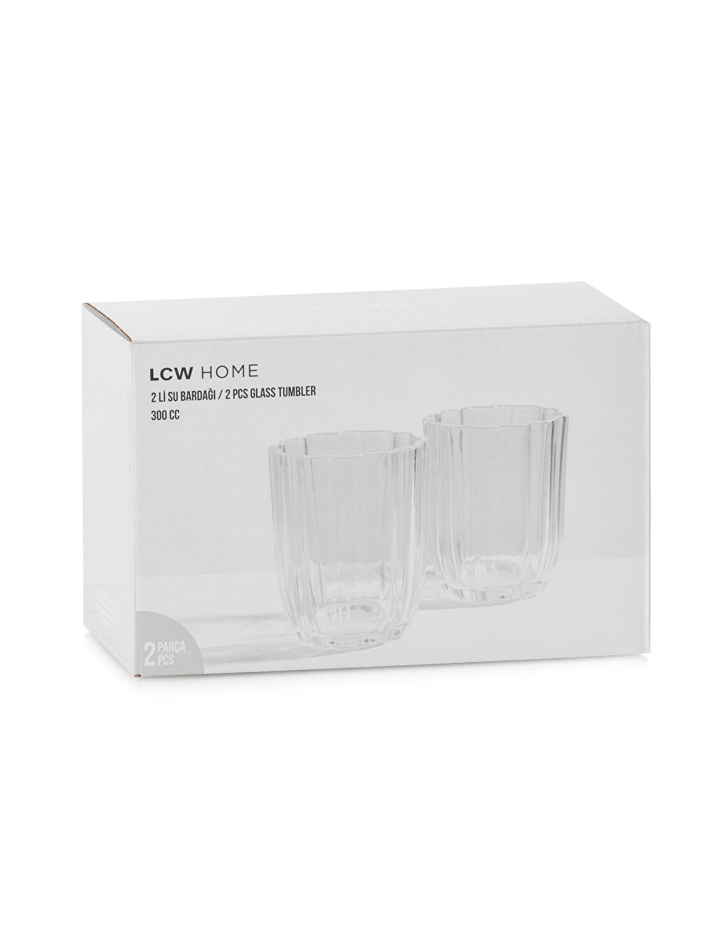 Renksiz Cam Su Bardağı 2'li 300 ml-3