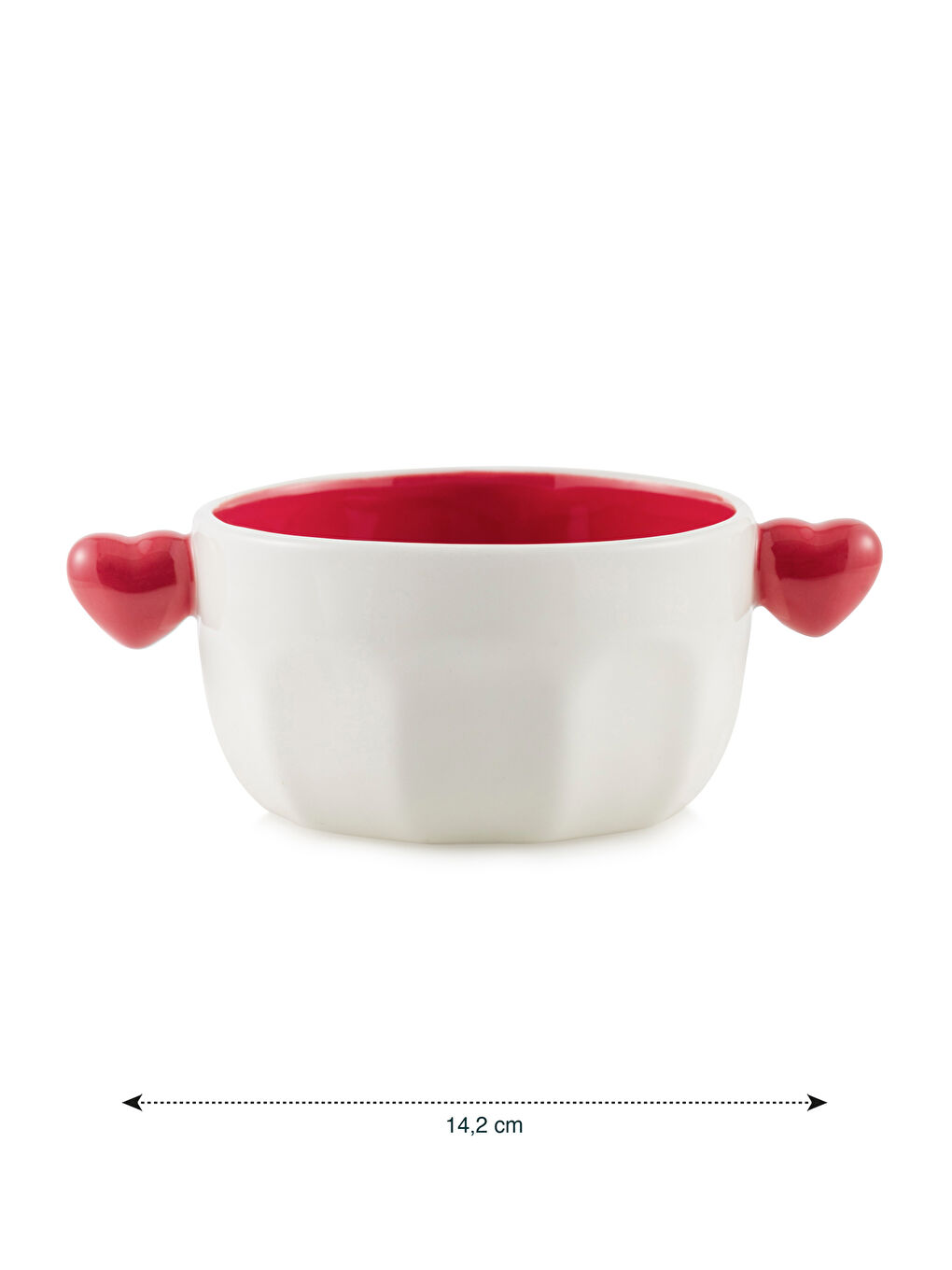 Karışık Kalp Figürlü Seramik Kase 14 cm-4