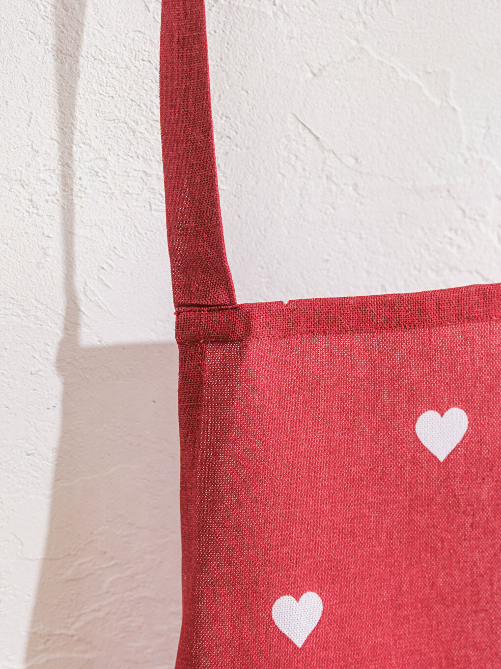 Kırmızı Kalp Baskılı Kadın Mutfak Önlüğü-1