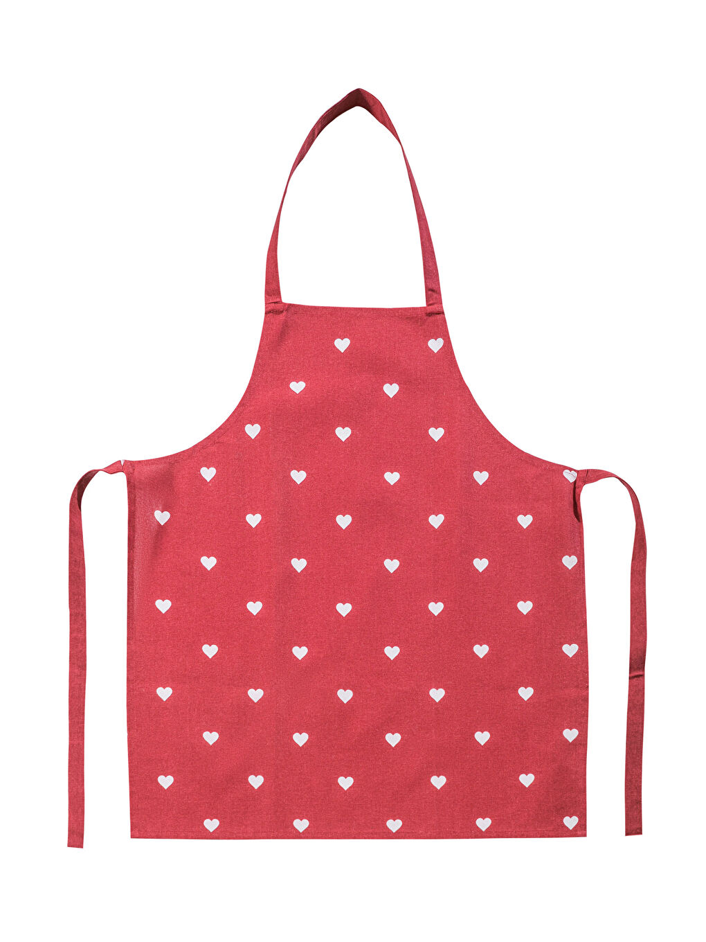 Kırmızı Kalp Baskılı Kadın Mutfak Önlüğü-3