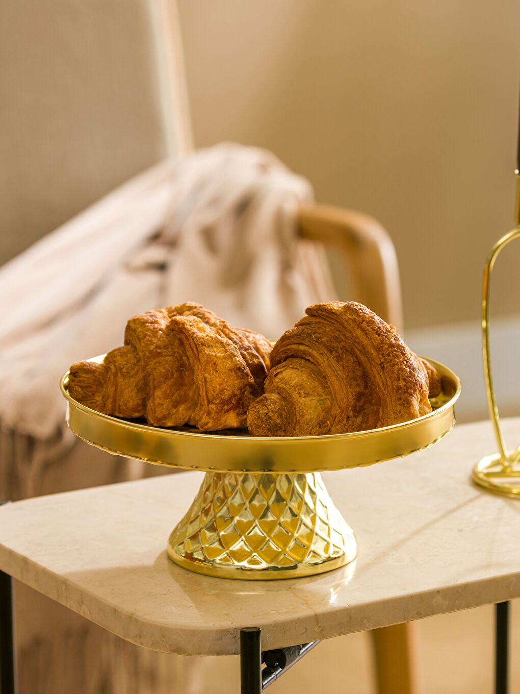 Sarı Dekoratif Kek Standı 20 cm-1