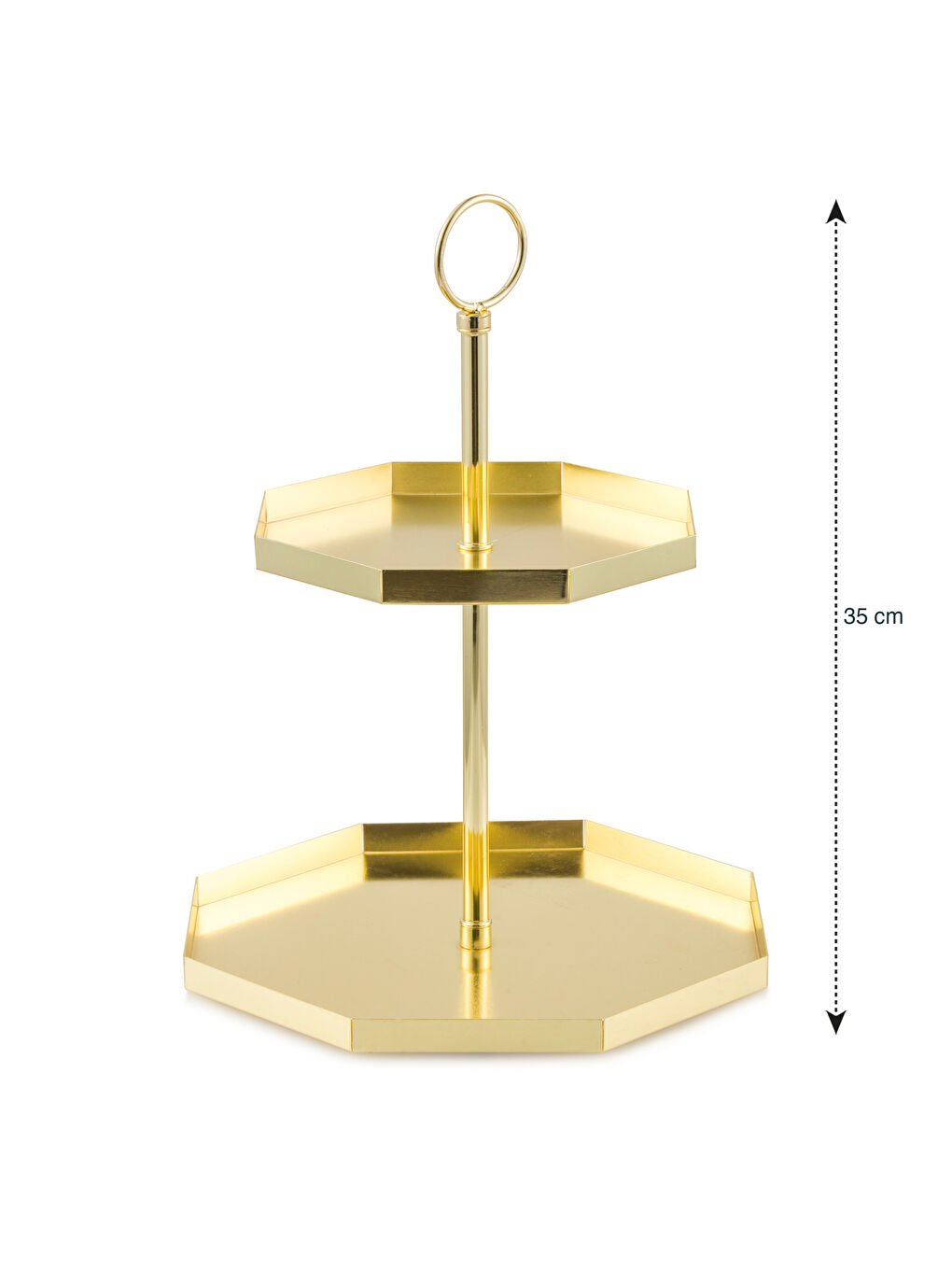Sarı Çift Katlı Sunumluk 35 cm-4