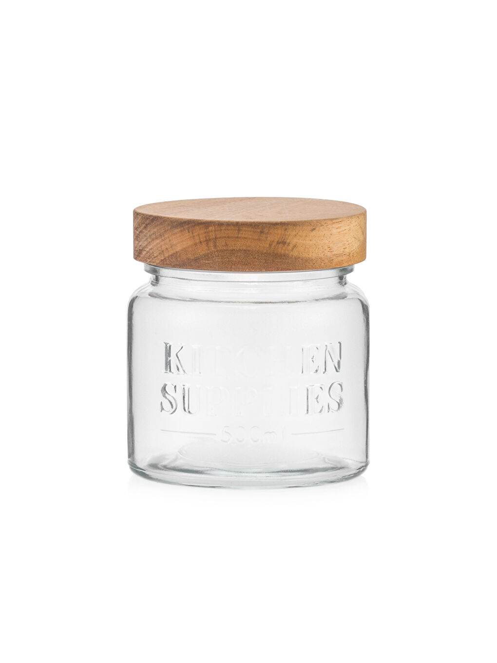 Renksiz Ahşap Kapaklı Cam Kavanoz-3