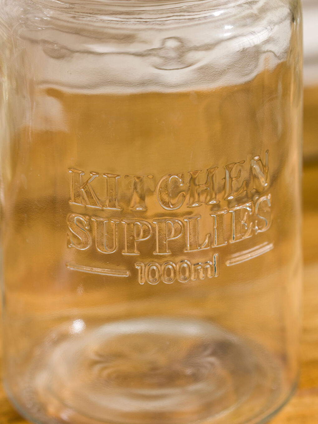 Renksiz Ahşap Kapaklı Cam Kavanoz -2