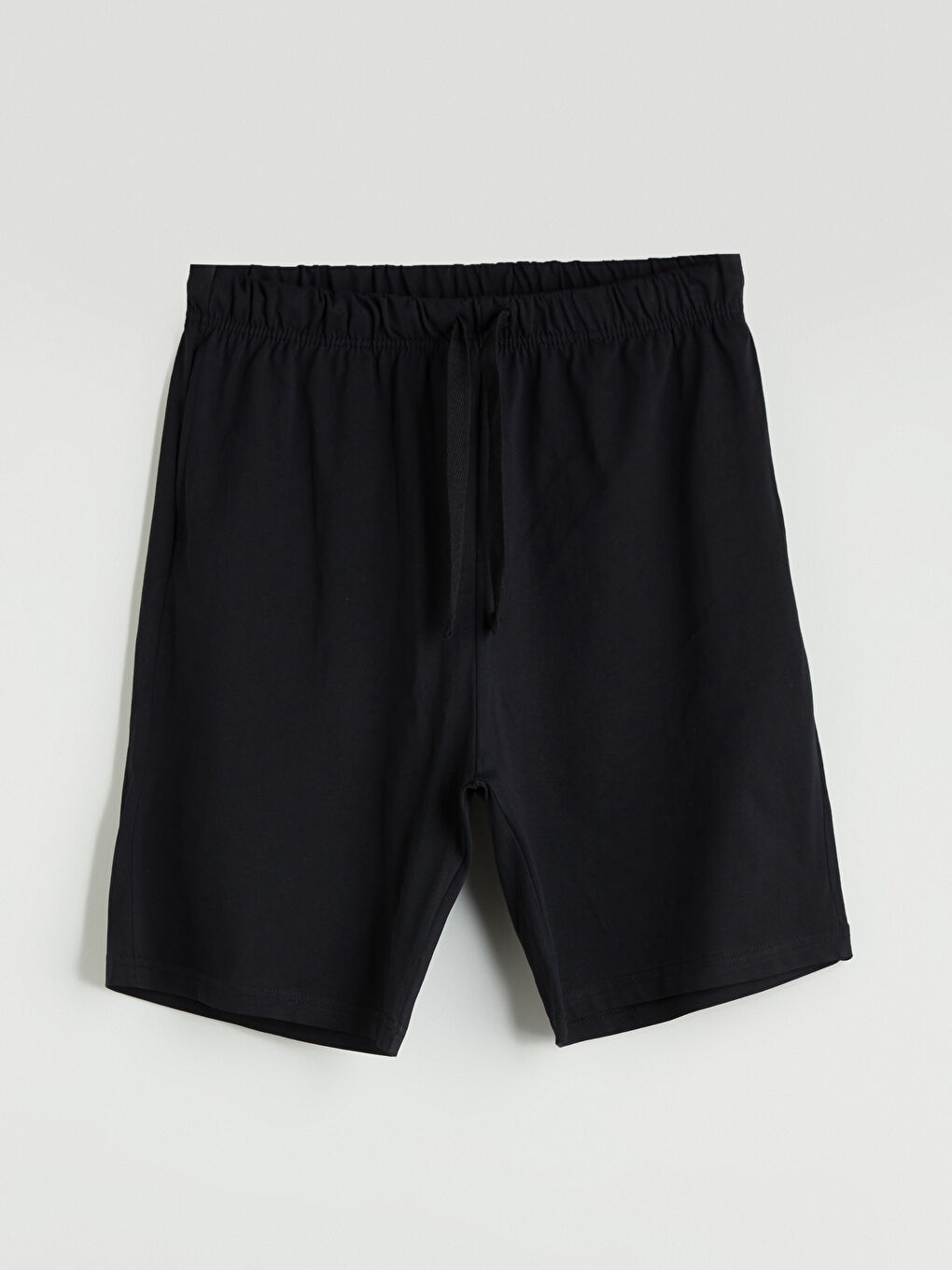 Siyah Standart Kalıp Erkek Pijama Alt Şort