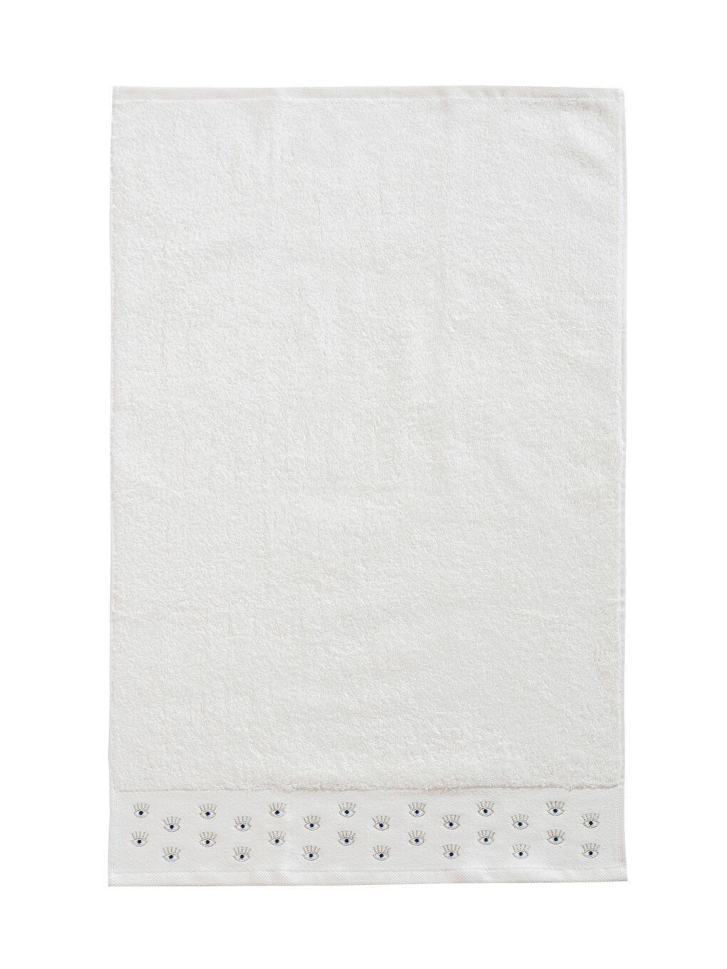 Ekru Nakışlı Yüz Havlusu 50x80 cm-12