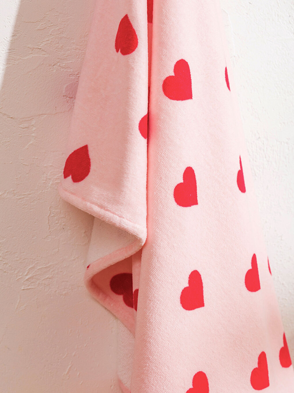 Pembe Pamuklu Kadın Banyo Havlusu 70x140 Cm-1