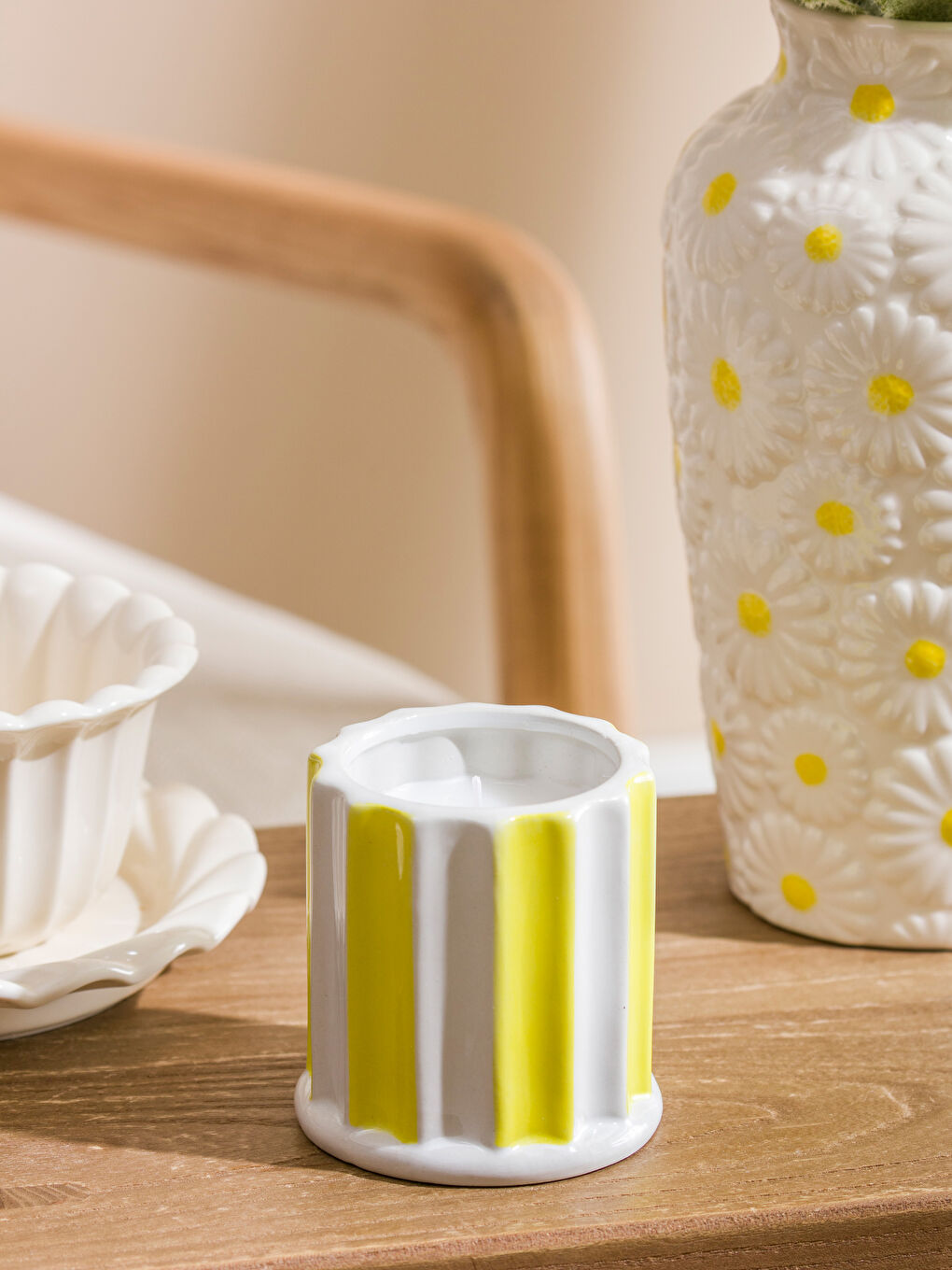 Sarı Dekoratif Mum -1