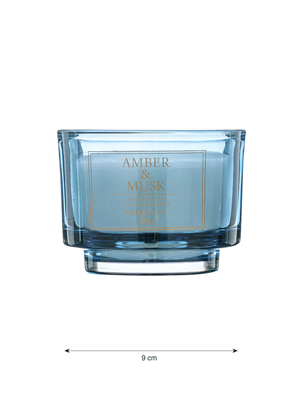 Beyaz Amber Kokulu Bardak Mum -3