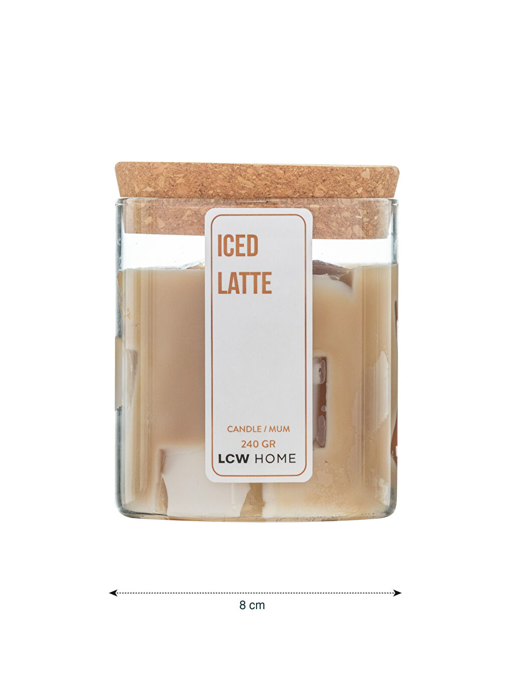 Kahverengi Ice Latte Kokulu Bardak Mum 240 g-4