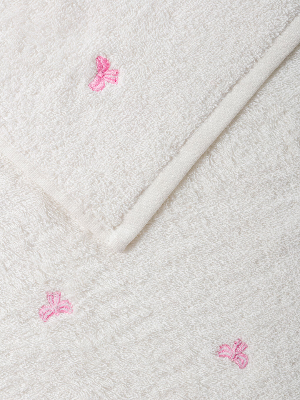 Ekru Nakışlı Pamuklu Yüz Havlusu 50x80 cm-6