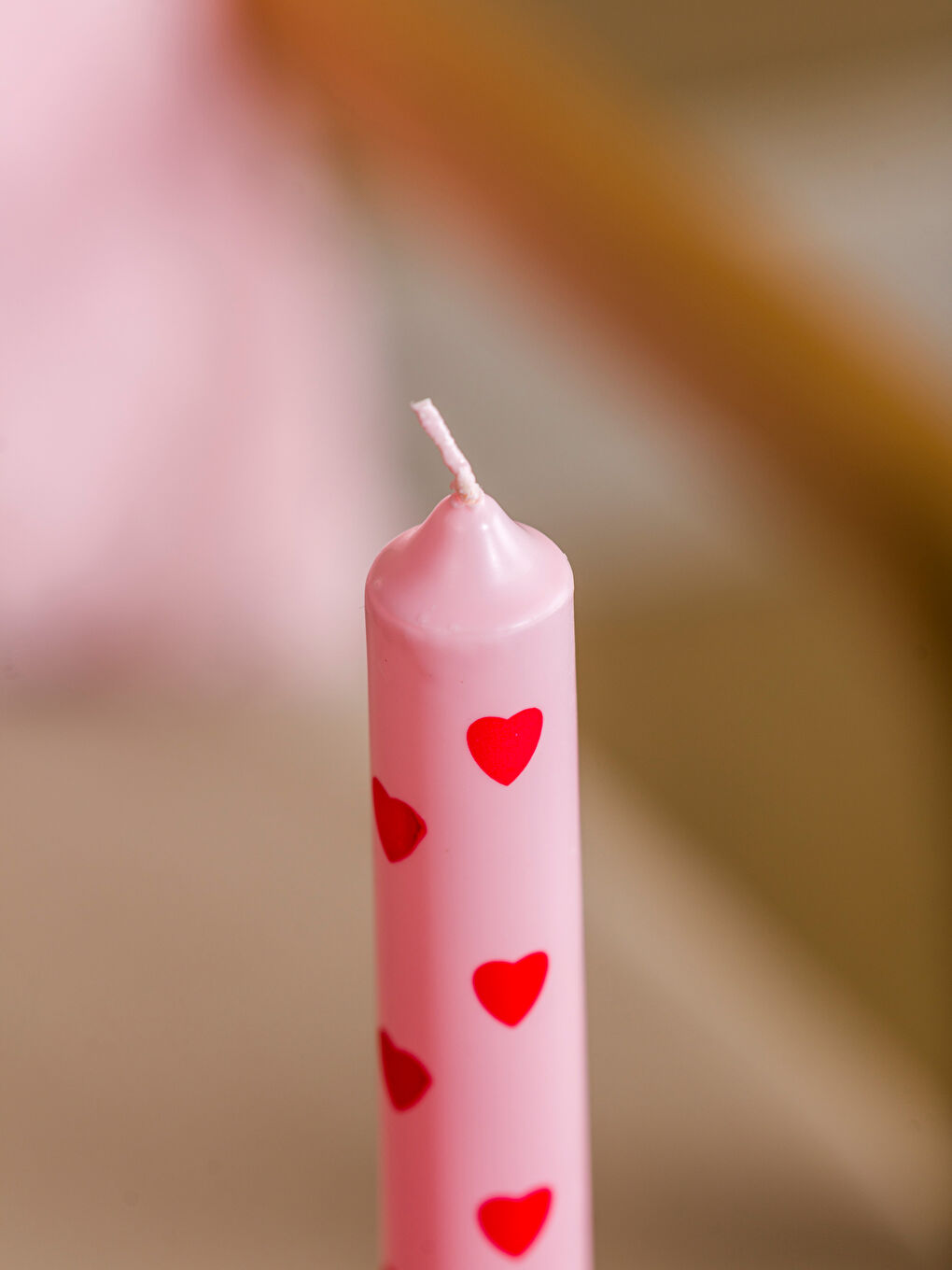 Karışık Kalp Baskılı Dekoratif Mum 2'li-2