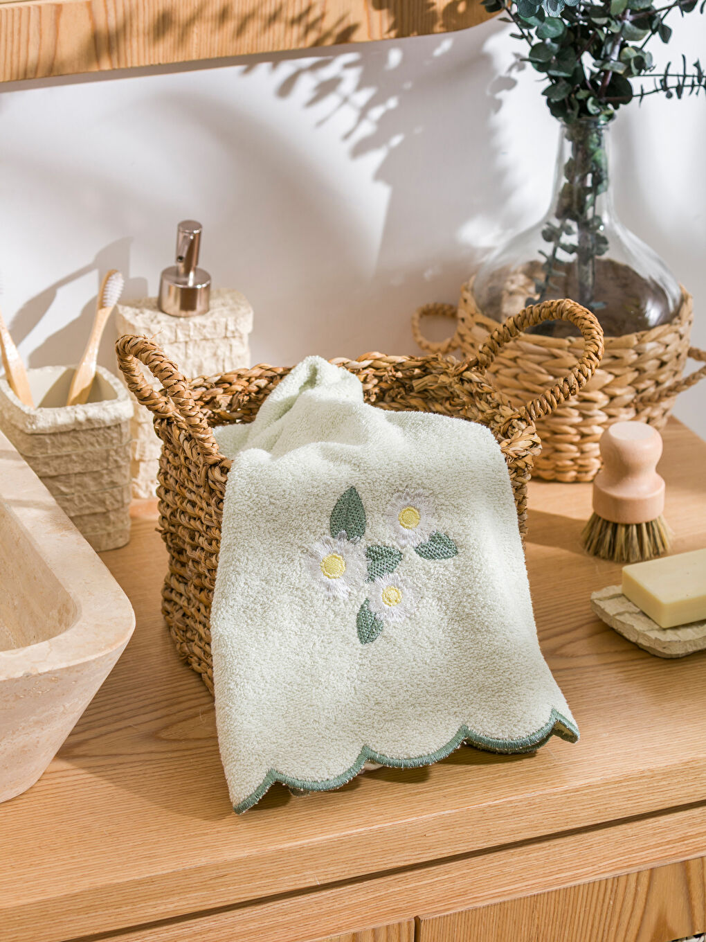 منشفة يد أخضر