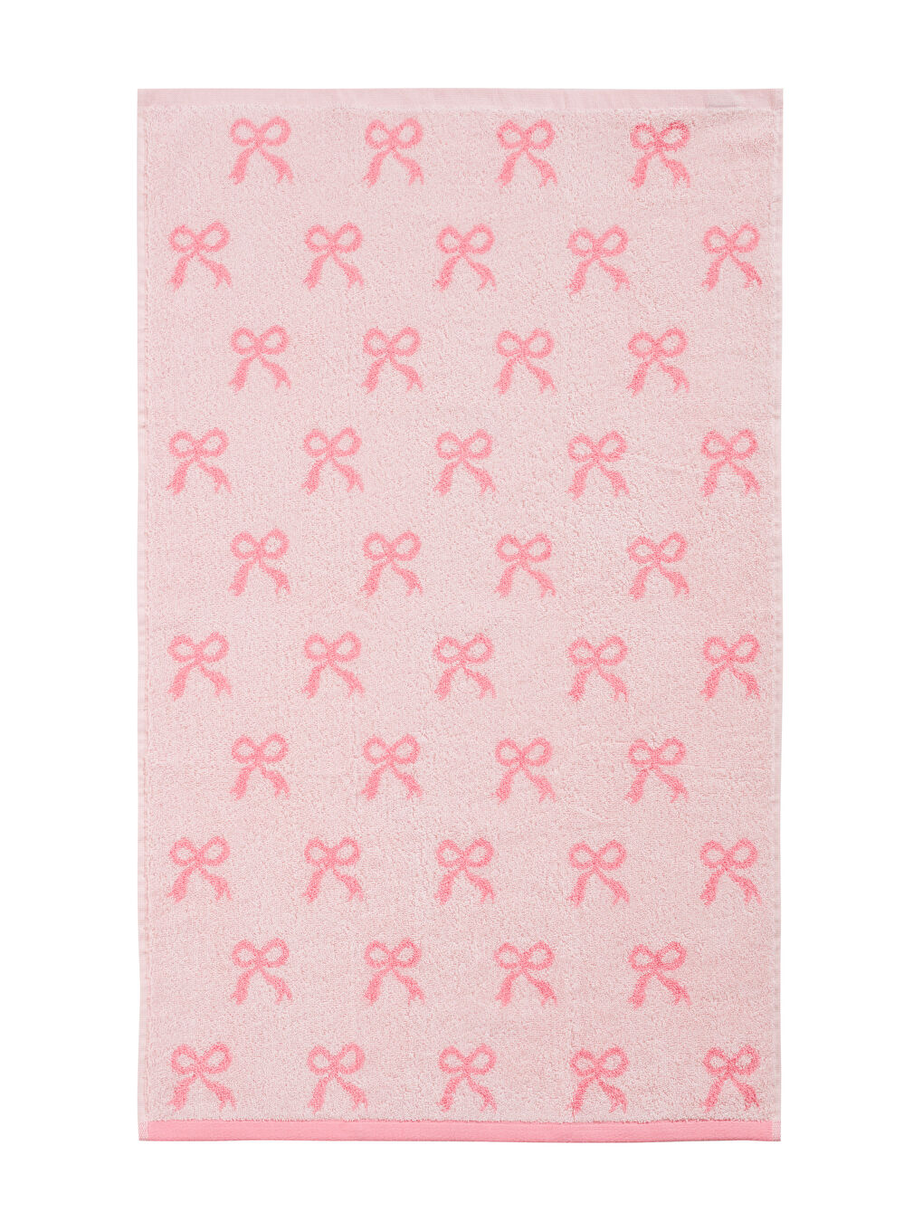 Pembe Fiyonk Baskılı Pamuklu Yüz Havlusu 50x80 cm-3