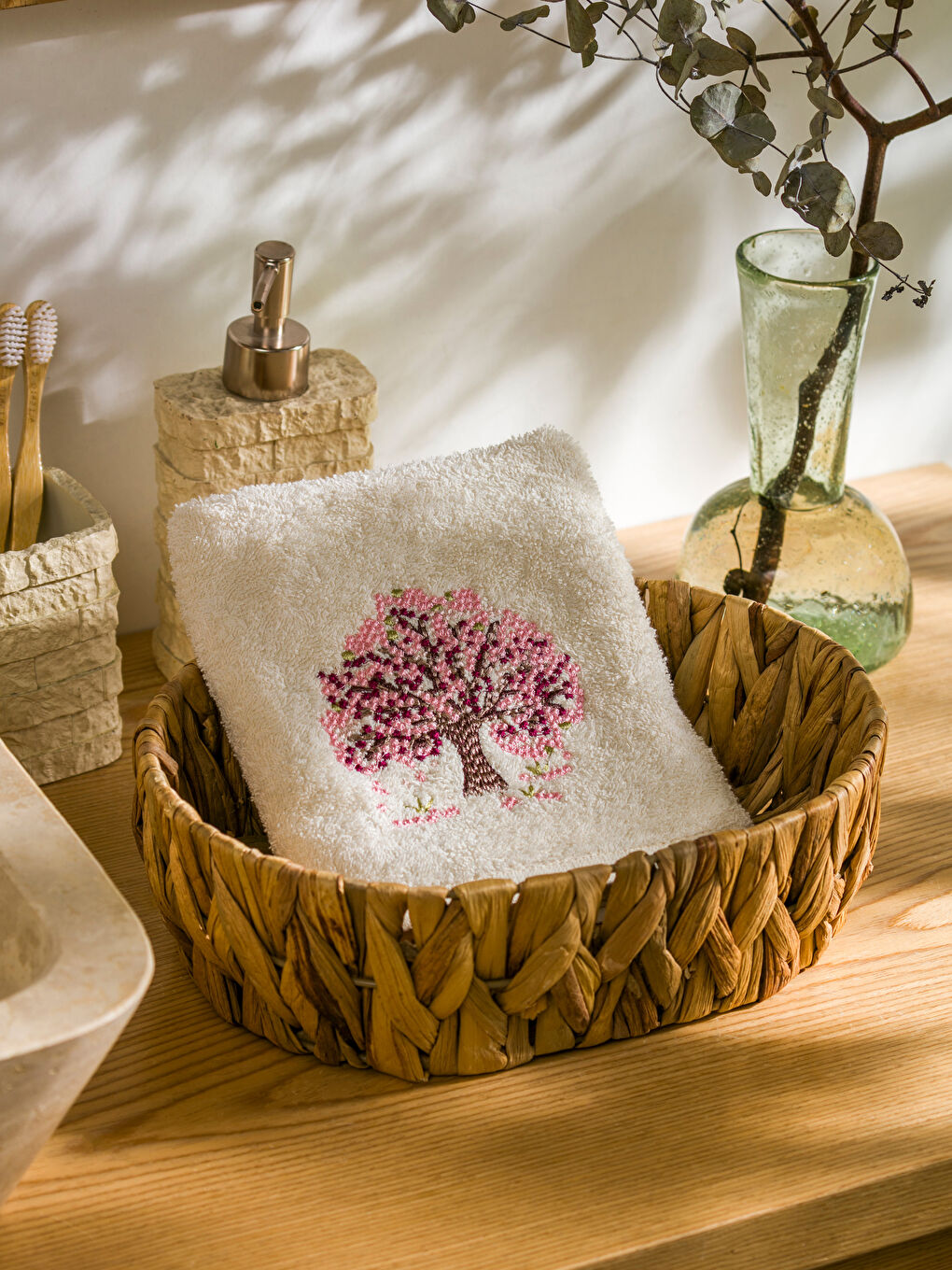 خاولی دەستی لوولدراو بە شێوەی دار دووزراو 50x80 cm-3