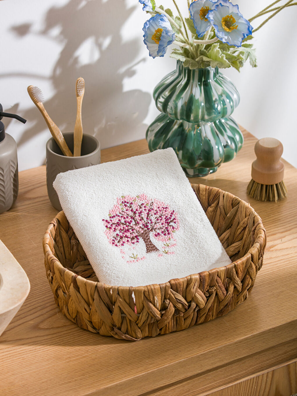 خاولی دەستی لوولدراو بە شێوەی دار دووزراو 50x80 cm-2