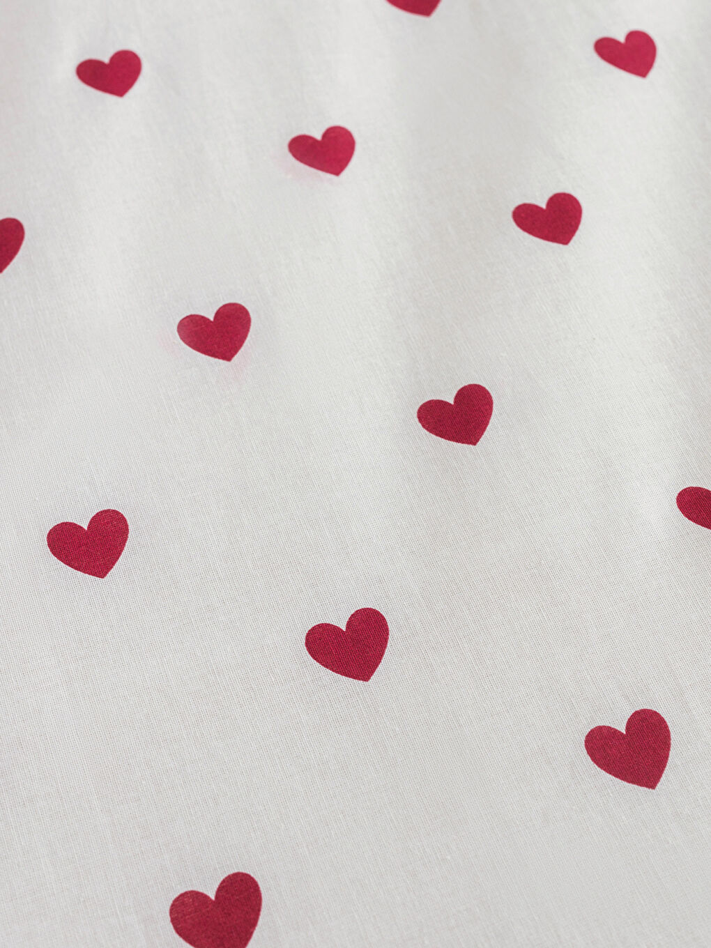 Kırmızı Kalp Baskılı Çift Kişilik Nevresim Seti 200x220 Cm-4