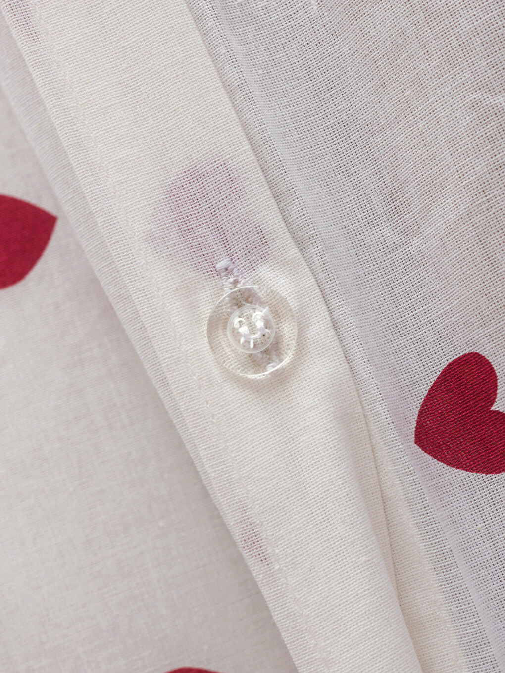 Kırmızı Kalp Baskılı Pamuklu Tek Kişilik Nevresim Seti-5