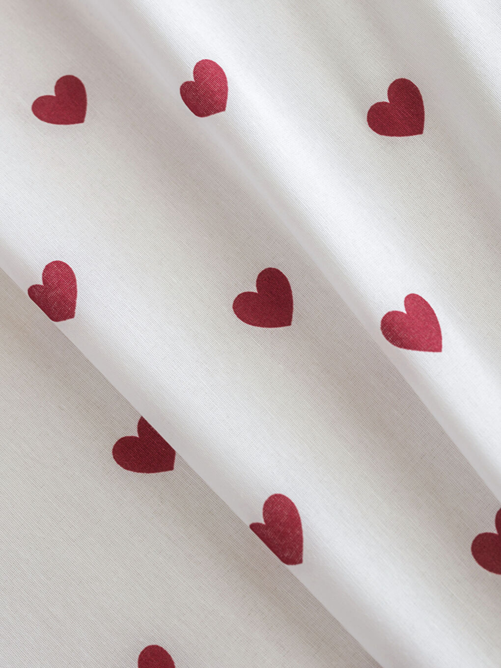 Kalp Baskılı Çift Kişilik Lastikli Çarşaf-2