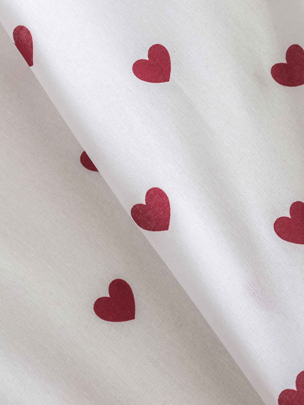 Kalp Baskılı Tek Kişilik Lastikli Çarşaf-2