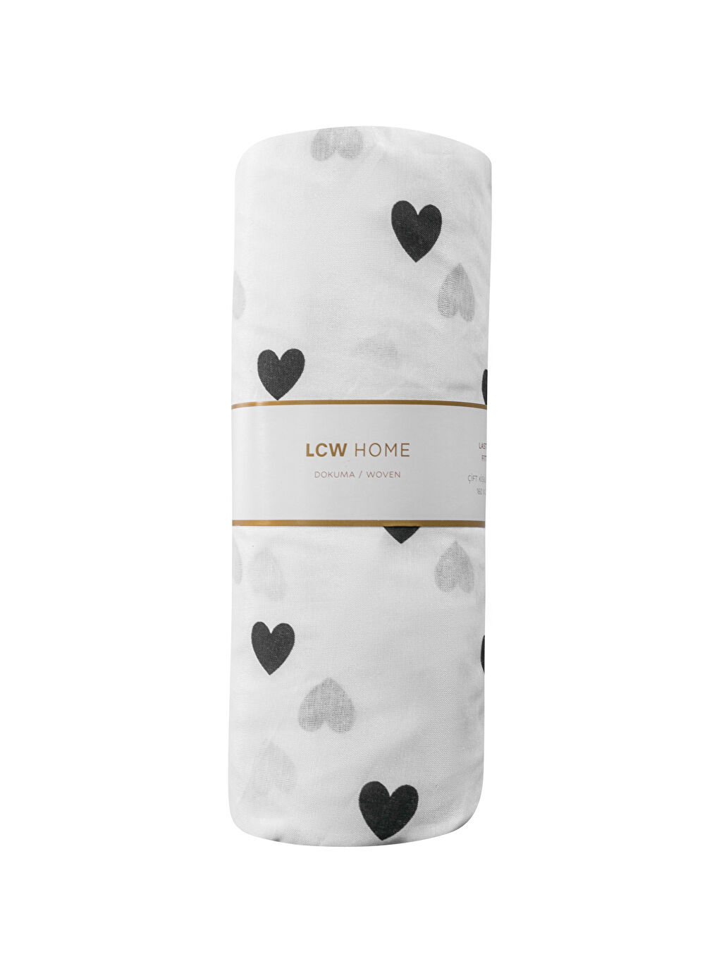 Kalp Baskılı Çift Kişilik Lastikli Çarşaf-4