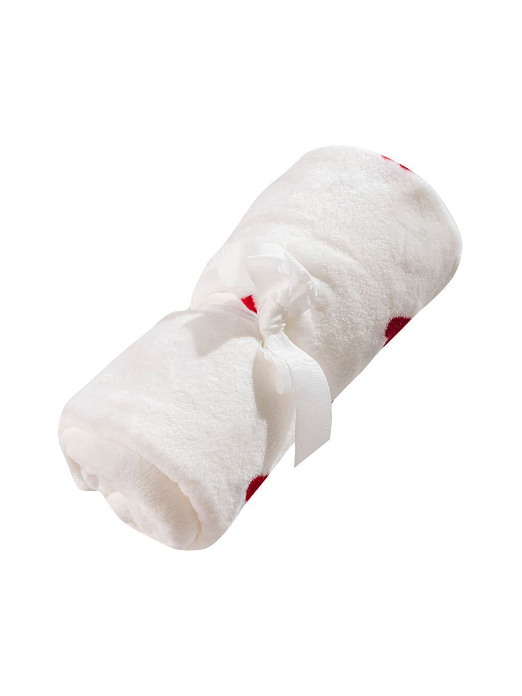 Kırmızı Kalp Baskılı Tv Battaniyesi 100x150 cm-3