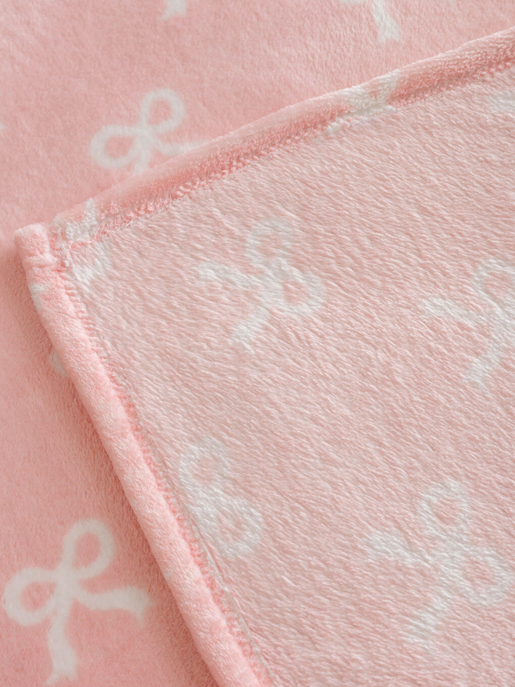 Pembe Fiyonk Baskılı Çift Kişilik Battaniye-3