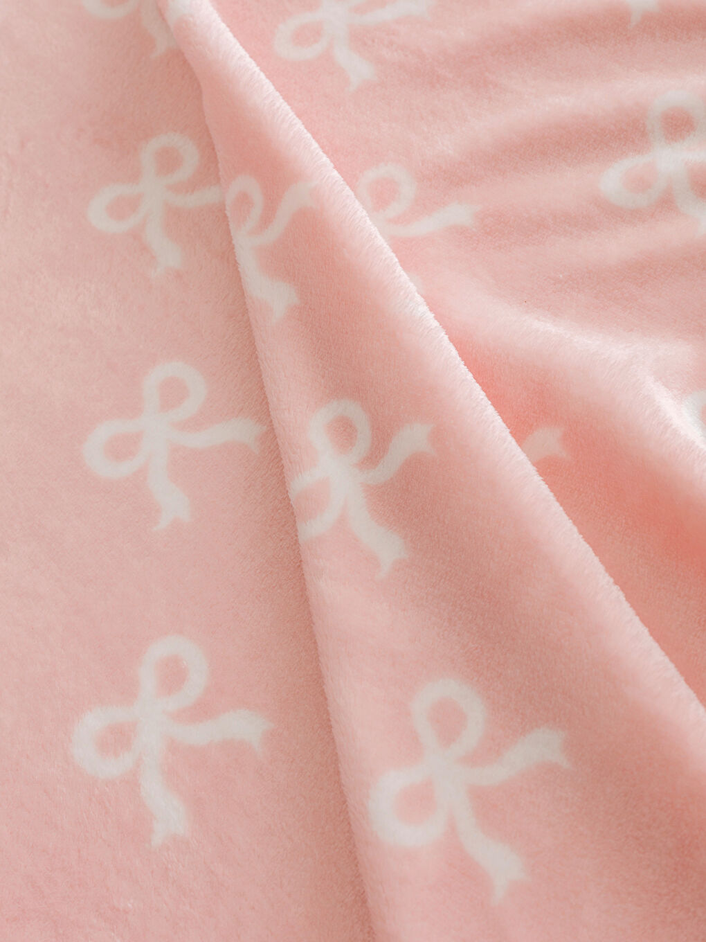 Pembe Fiyonk Baskılı Pelüş Tek Kişilik Battaniye-2