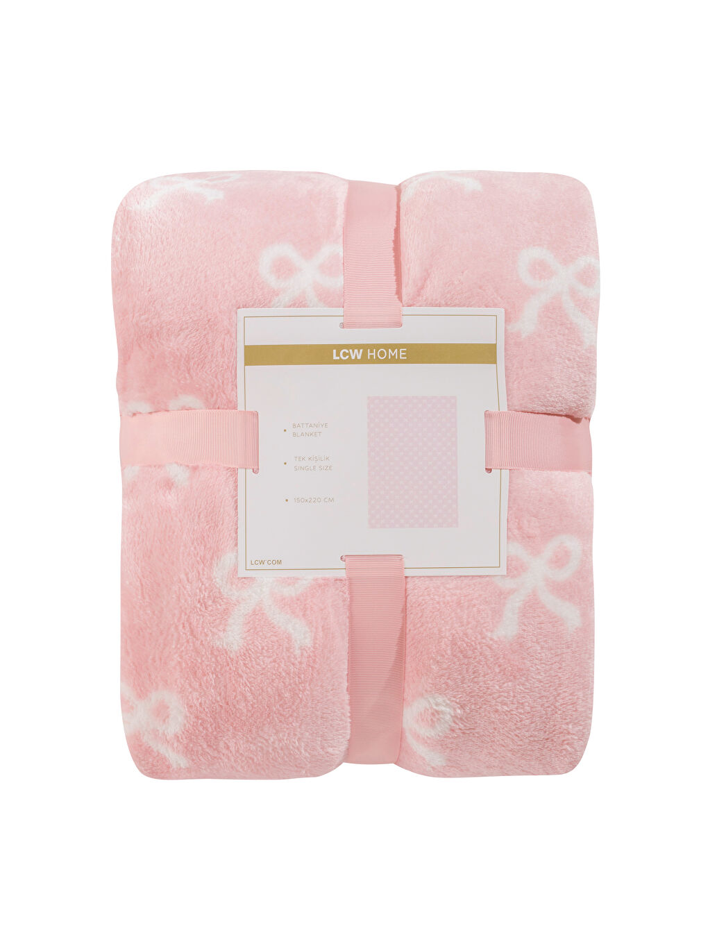 Pembe Fiyonk Baskılı Pelüş Tek Kişilik Battaniye-4