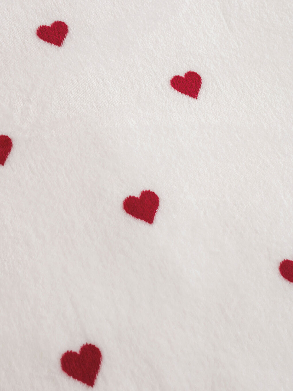 Kırmızı Kalp Desenli Çift Kişilik Battaniye -2