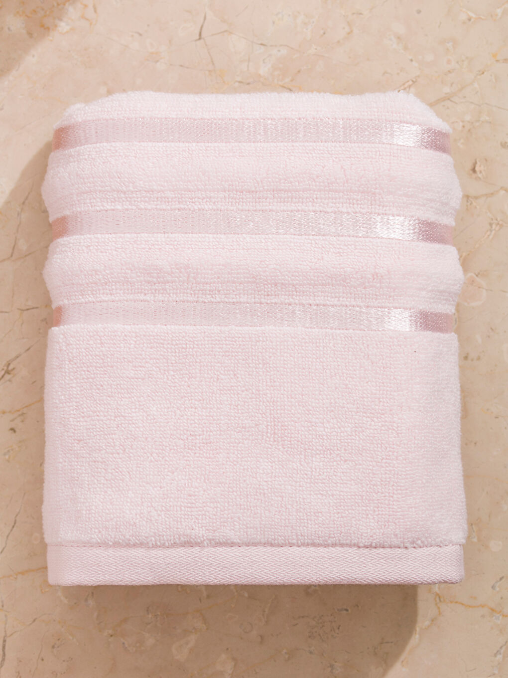 Pembe Desenli Pamuklu Yüz Havlusu 50x80 cm-2