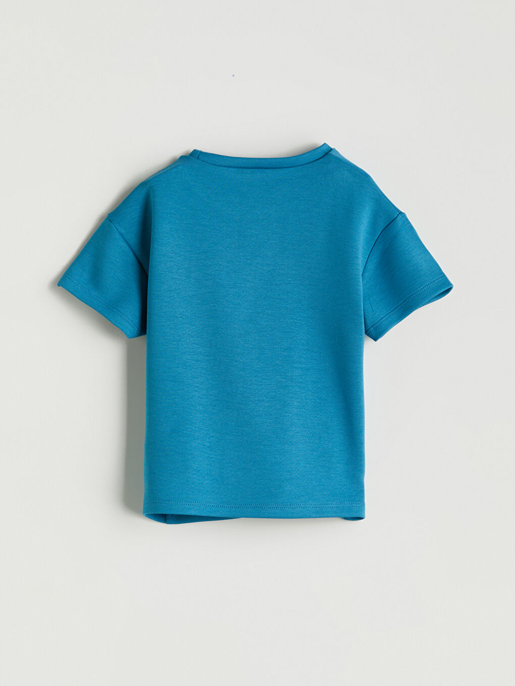 Mavi Yazı Baskılı Erkek Bebek Tişört-2