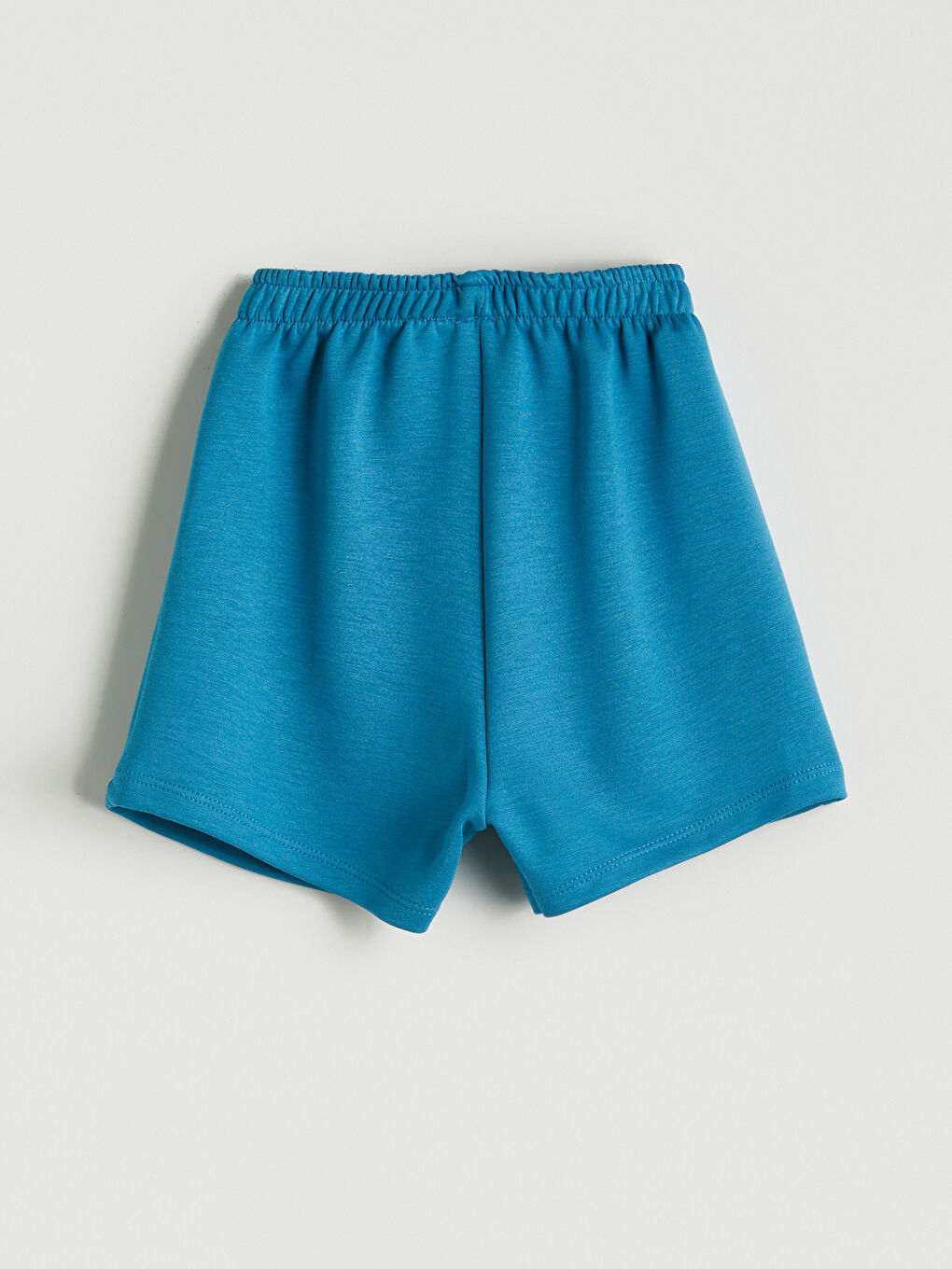 Mavi Beli Lastikli Basic Erkek Bebek Şort-1