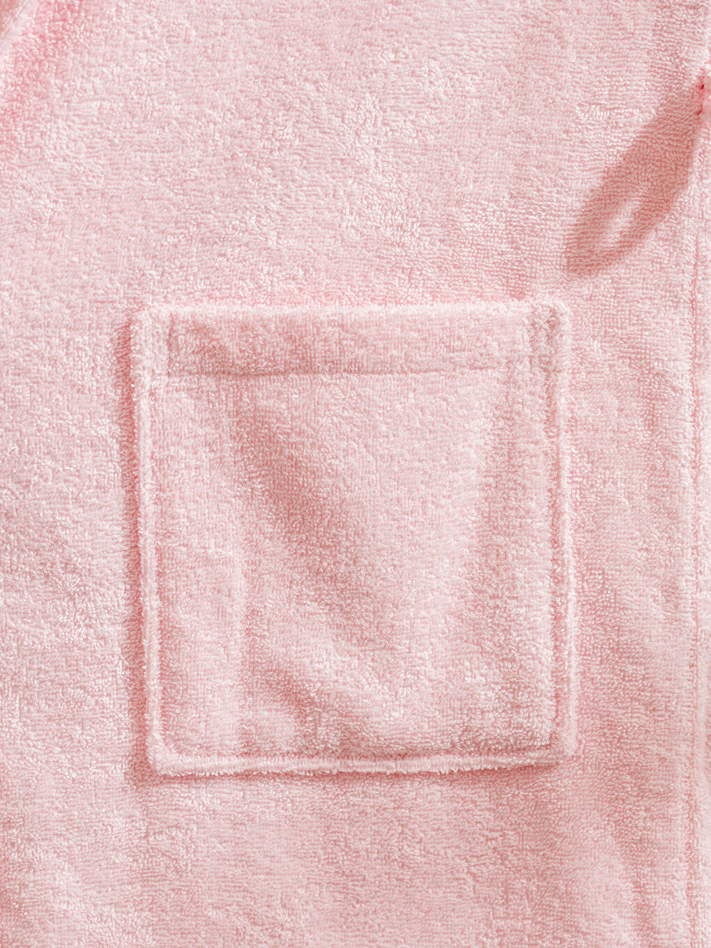 Pembe Kapüşonlu Pamuklu Kız Çocuk Bornoz-4