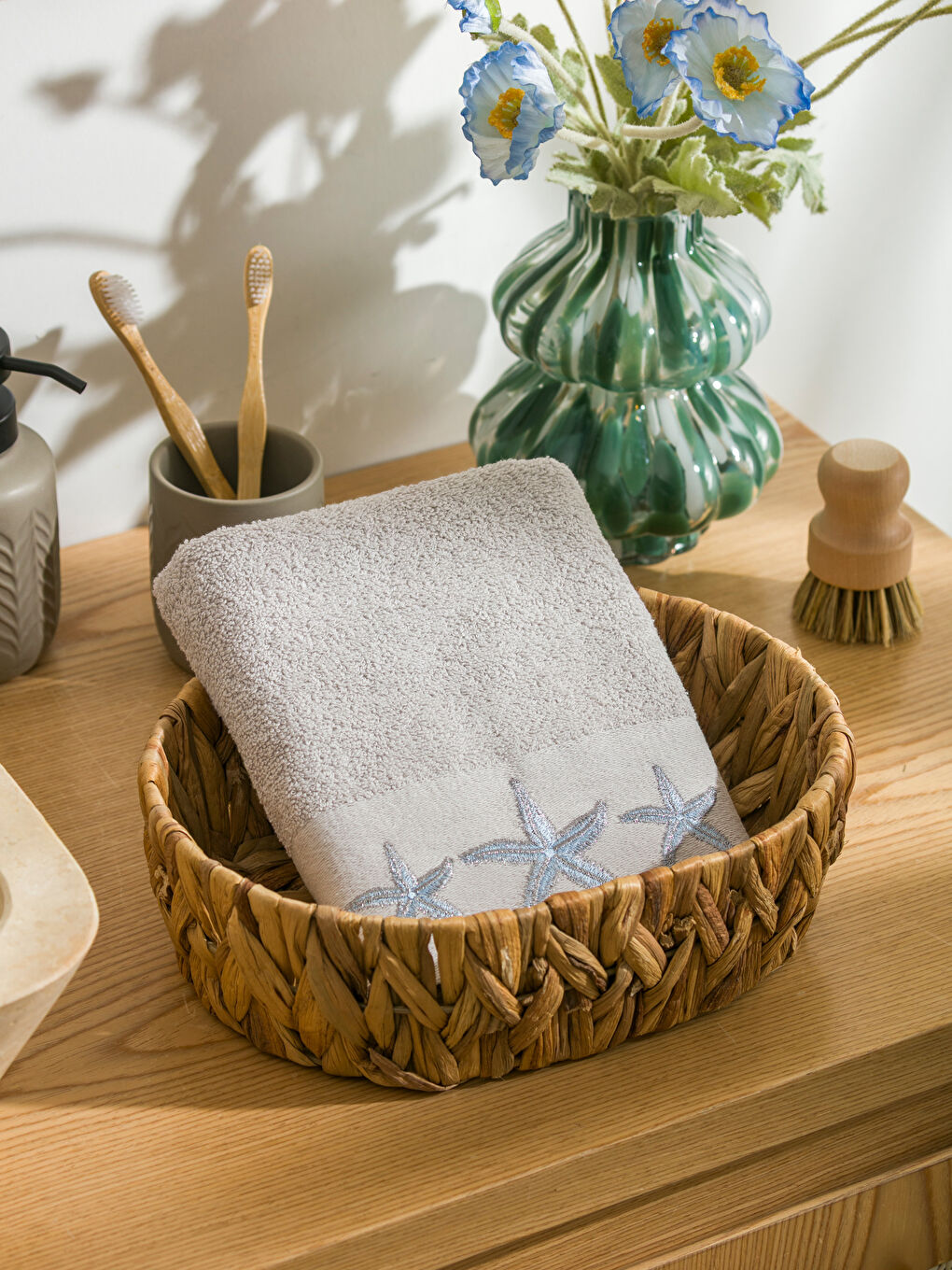 منشفة يد رمادي-1