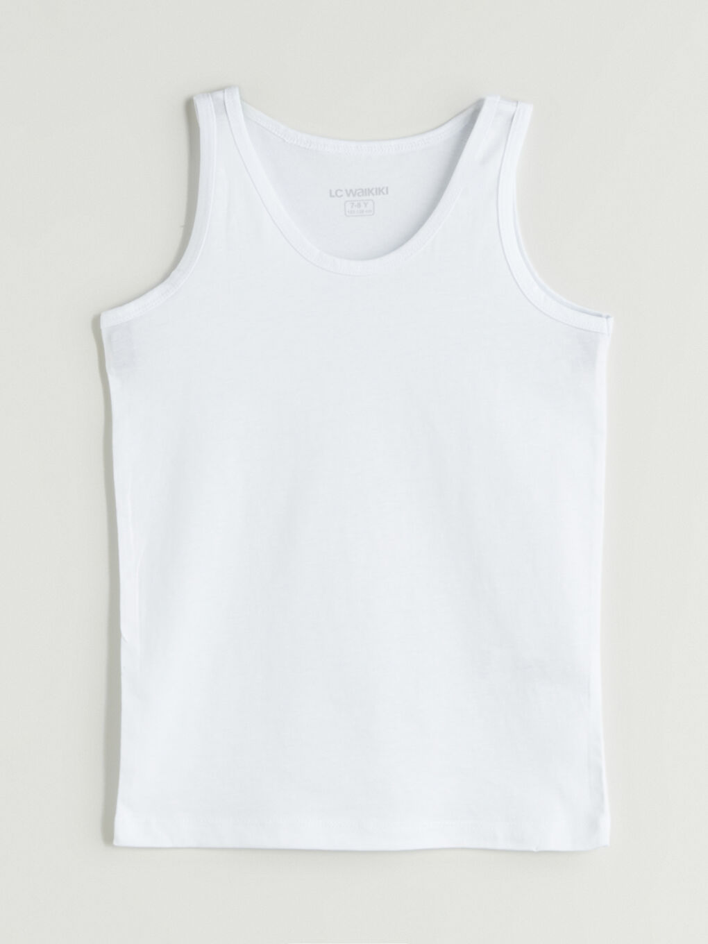 Beyaz Bisiklet Yaka Erkek Çocuk Atlet