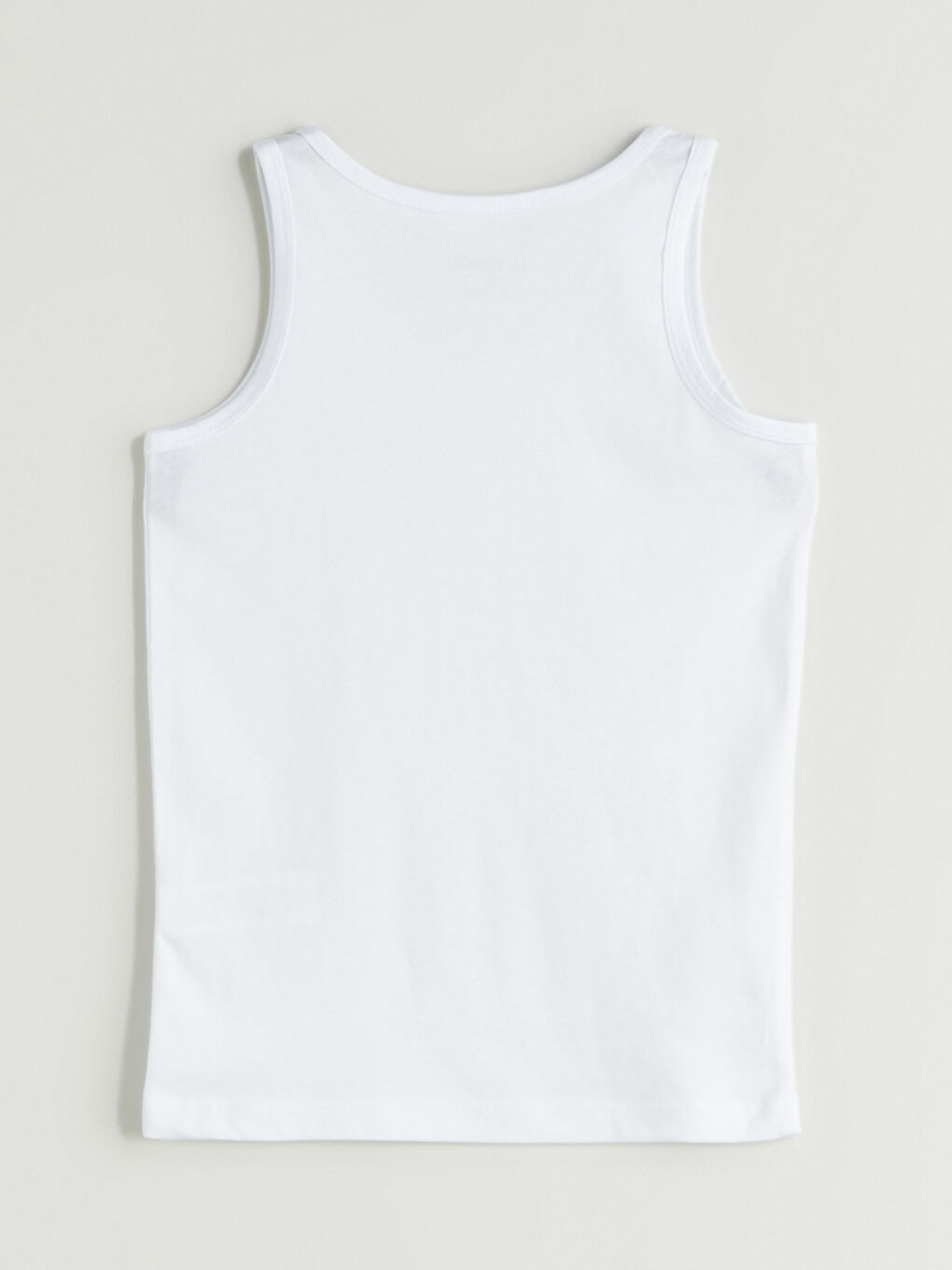 Beyaz Bisiklet Yaka Erkek Çocuk Atlet-2