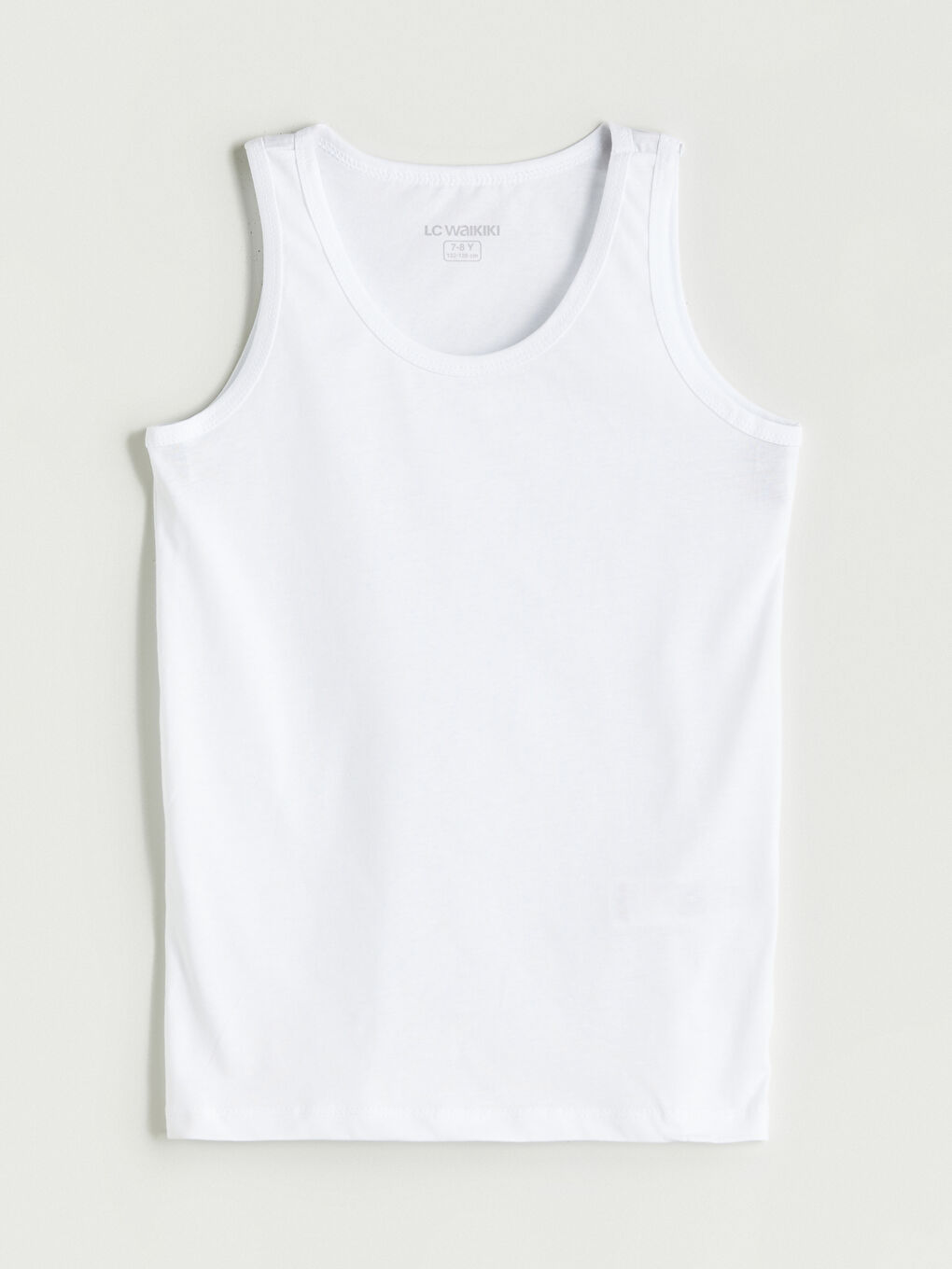 Beyaz Bisiklet Yaka Erkek Çocuk Atlet