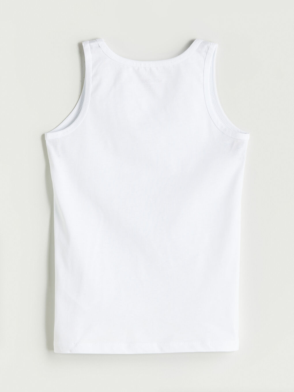 Beyaz Bisiklet Yaka Erkek Çocuk Atlet-2